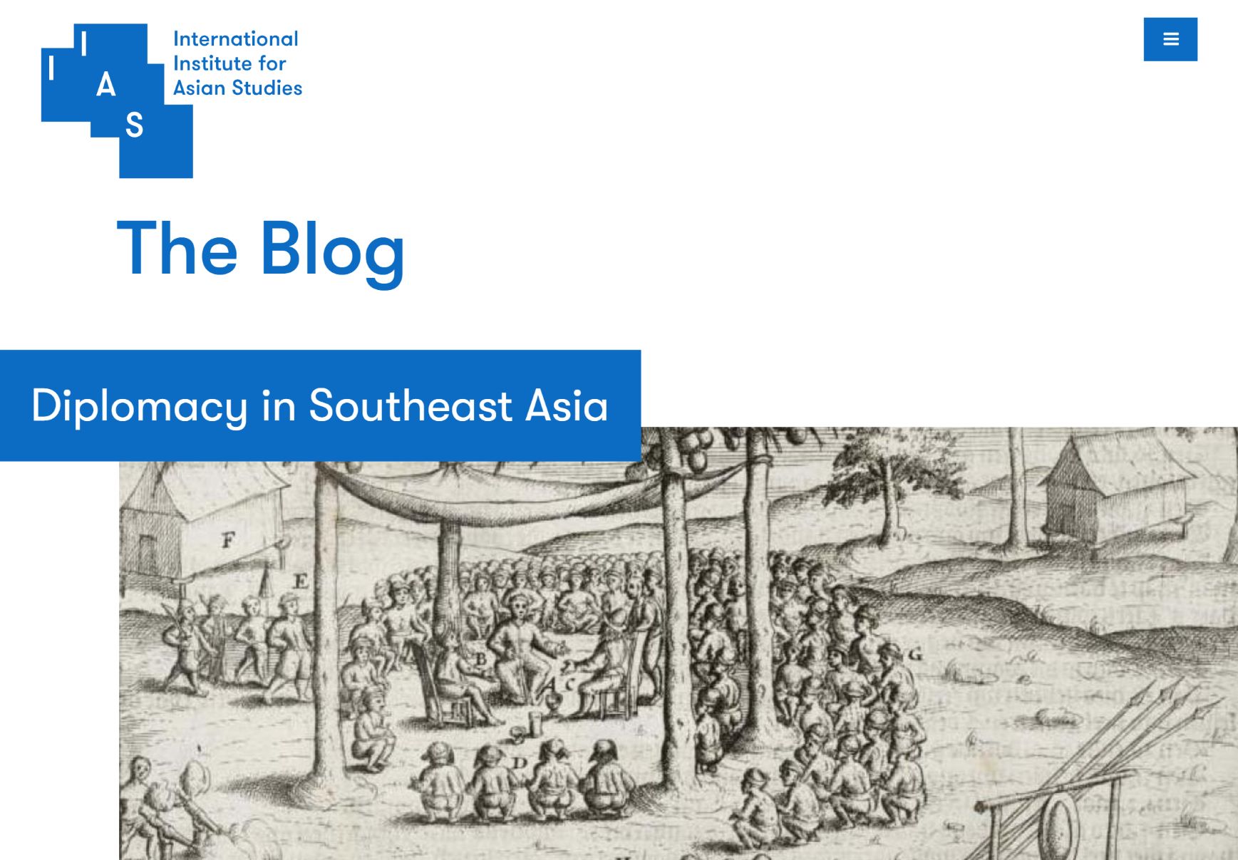 Homepage of the blog of International Institute of Asian Studies 